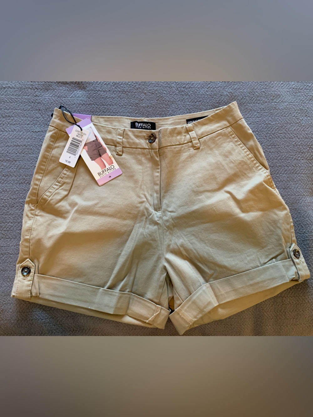 Buffalo David Bitton Tan Khaki Carlisle Shorts